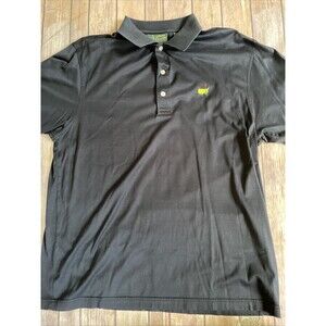 Masters Amen Corner Medium 60’s Two Ply Double Mercerized Navy Blue Polo Shirt